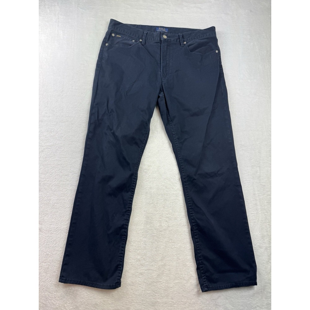 Polo Ralph Lauren Men's Stretch Cotton Chino Pants Straight Leg Blue 33x30‎